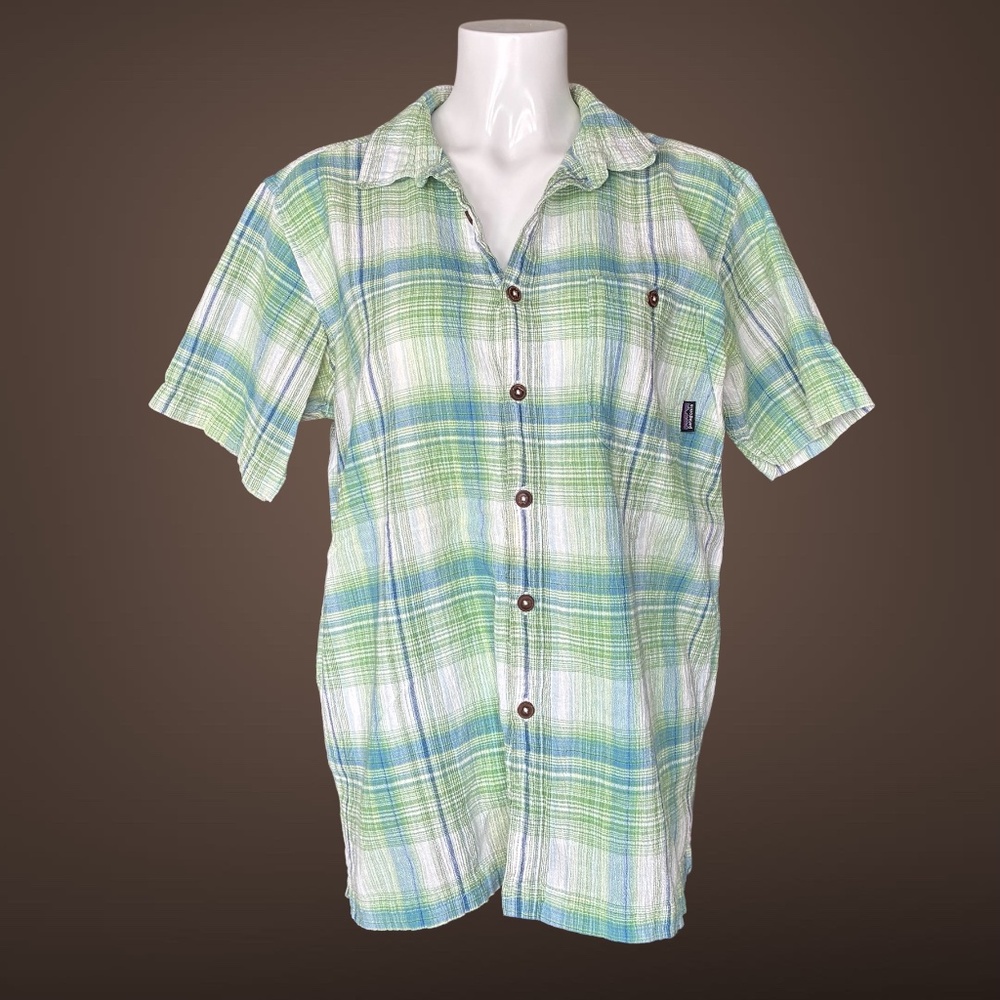 Men's Patagonia Men's A/C® Short Sleeve Button Down Shirt, Organic Cotton, Large
